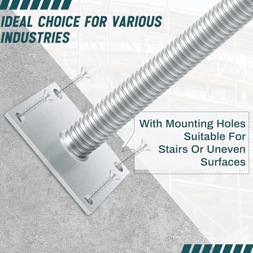 Image of Zonon 4 Pack 24inch Adjustable Leveling Jacks Scaffolding Hollow Screw Jacks with Base Plate for Baker Style Scaffolding Baker Scaffold