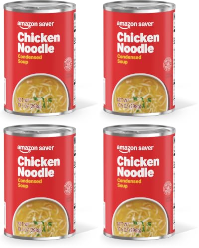 Amazon Fresh, Chicken Noodle, Condensed Soup, 10.5 Oz (Previously Happy Belly, Packaging May Vary) (Pack of 4) - image 1