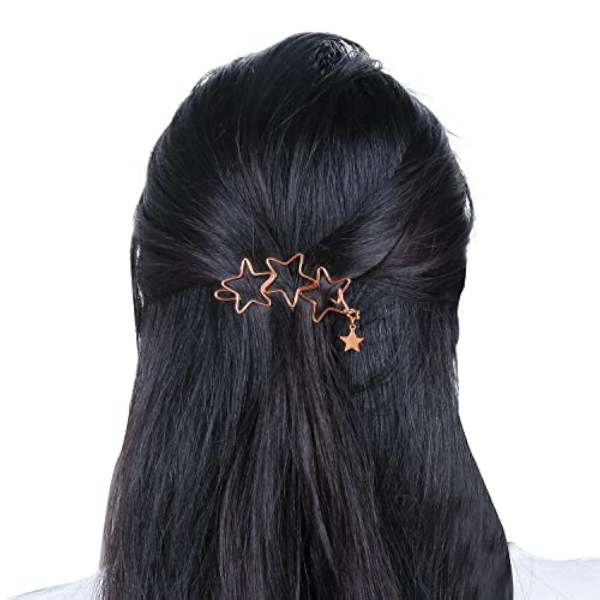 925 Sterling Silver 5 Stars Hair Clip, Elegant Hair Accessory