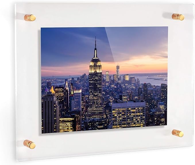 Creative Planet Acrylic A3 Frame, Wall Mounted Elegant Double Acrylic ...