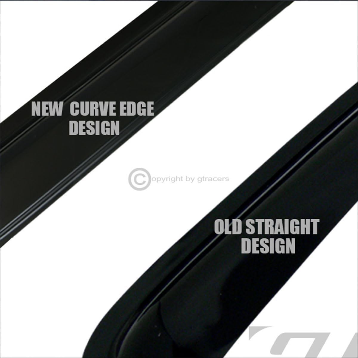 R&L Racing Smoke 4P Visors Sun/Rain Guard Deflector Window V2 Compatible with 2002-2006 Camry