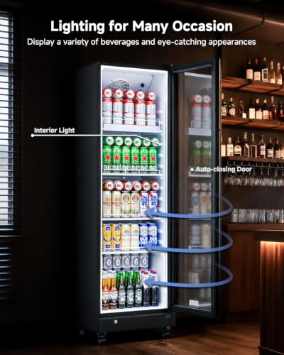 Image of BODEGACOOLER 9.8 Cu.Ft Commercial Beverage Refrigerator Glass Door Display