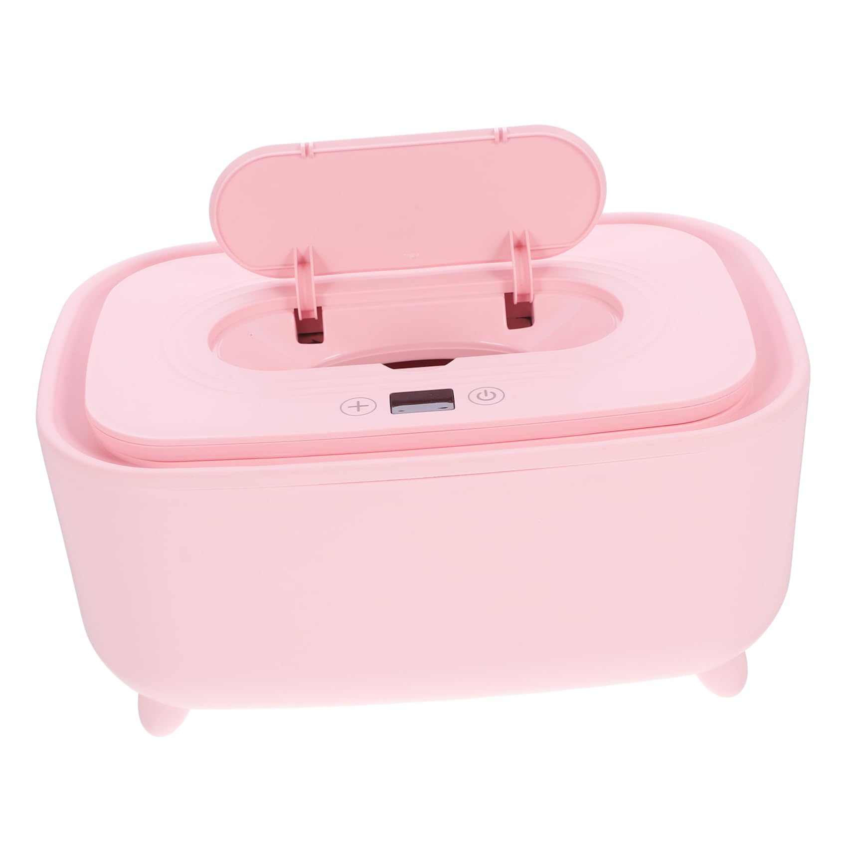 PRETYZOOM 2 Pièces Boîte de tissus chaude et humide intelligente distributeur tu Chauffage simplement porte-lingettes bébé chauffe-lingettes portable essuie-tout chauffe lingette USB pp rose