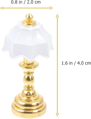 Miniatura 4 de Beaupretty Lámpara de calle en miniatura para casa de muñecas, lámpara de mesita de noche, decoración de macetas de jardín para muñecas, muebles de