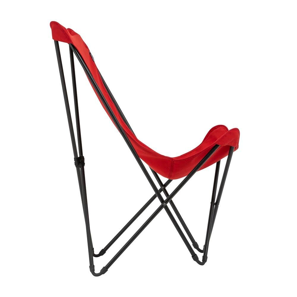 Lafuma - Fauteuil Papillon | Fabriqué en FRANCE - Garantie 5 ans - Rouge - Léger et pliant pour un transport facile, Toile amovible facile d'entretien