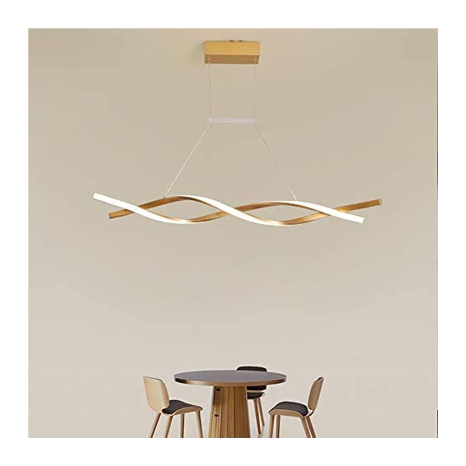 Lustre plafonnier LED suspendu dimmable avec télécommande LWX pour salle à manger - 8