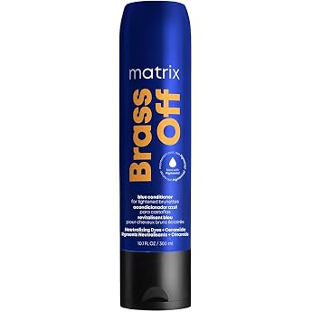 Matrix Pigmented Conditioner for Brunette Hair Neutralises Orange and Copper Undertones with Ceramides and Dyes Brass Off Pigmented Conditioner 1 x 300 ml