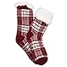 Angelina Women's Sherpa-Lined Thermal Christmas Slipper Socks with Gift Tags