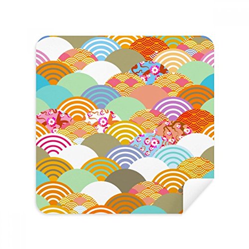 Chiffon de nettoyage pour lunettes motif géométrie squames japonais 2Pcs
