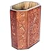 Indian Glance IBLAY Desk Supplies Organizer Mesh Pen Cups/Pencil Holder Wood Unique Design for Desk, Office, and Home Decor Gifts (Floral)