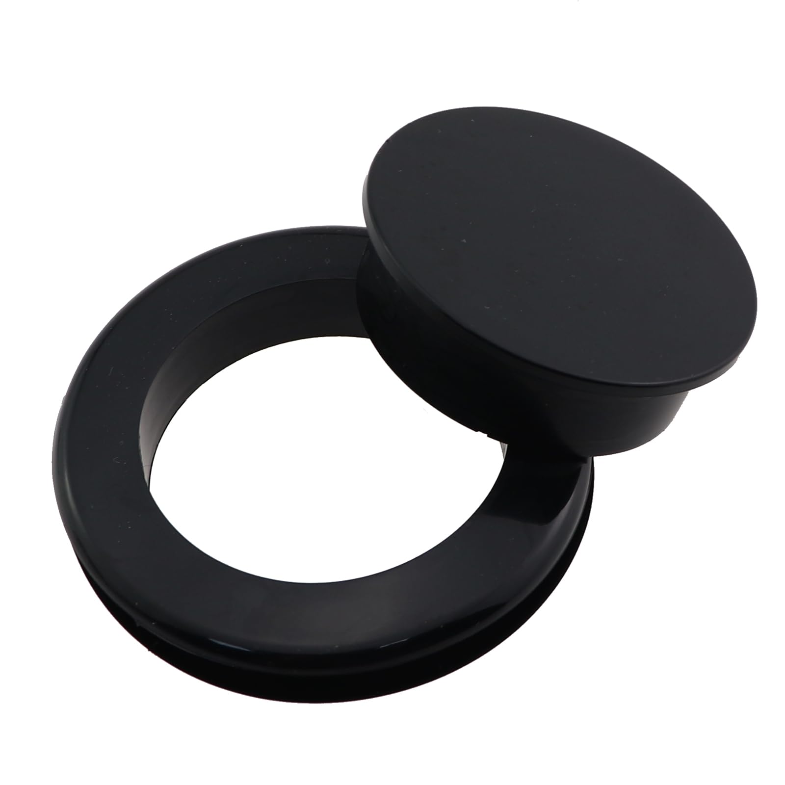 Caishun 1 Set of 2 Pieces 2 Inch Black Patio Table Umbrella Silicone Hole Ring Plug and Cover Outdoor Table Umbrella Hole Guard Ring for Outdoor Patio Garden Table Table Patio