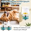 DKundZH Feromoni per Cani Calmanti, 3 in 1 Tranquillit Kit (1 Diffusore + 2 Ricaricha 48ml), Feromoni Tranquillanti Antistress per Cani Ansiosi, Rilassamento per Cani