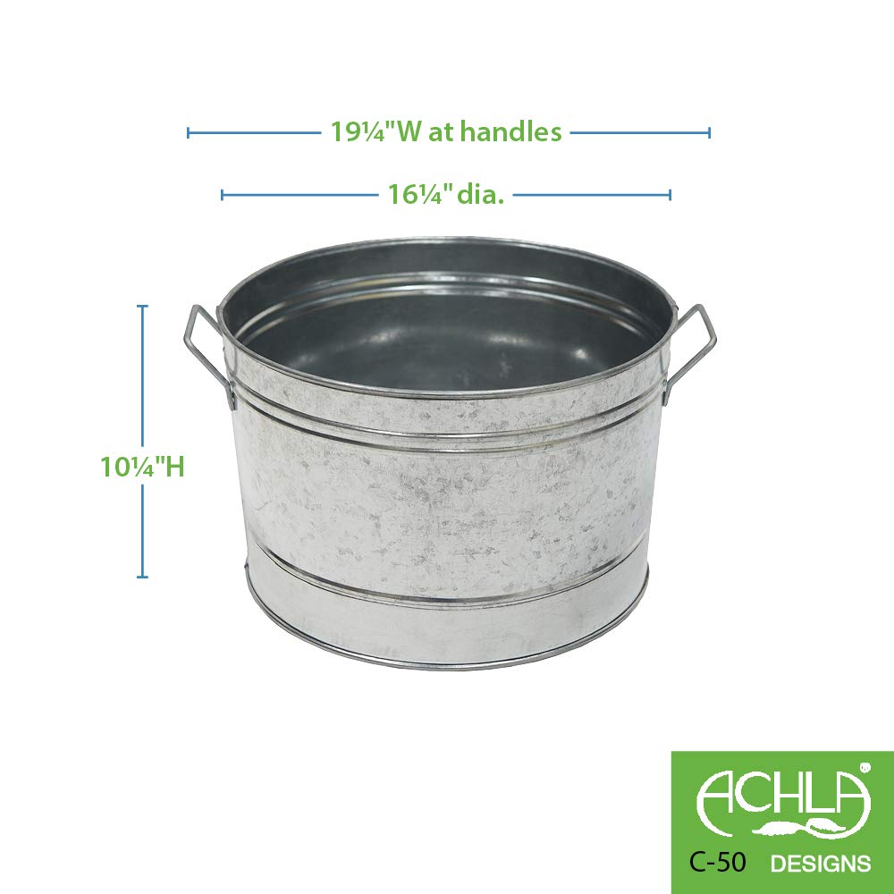 ACHLA DESIGNS Runde verzinkte Stahlwanne, Standard