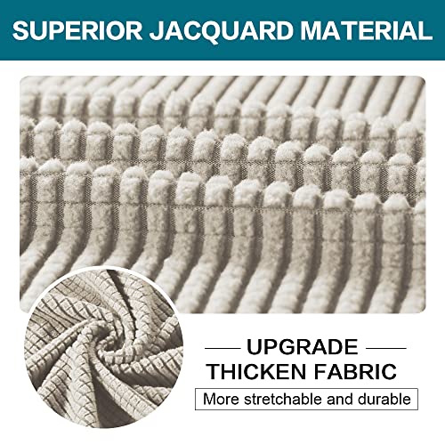 3 Piece Sofa Covers For 2 Cushion Couch Sofa Slipcover Soft Couch Cover For Dogs-Washable Sofa Furniture Covers With 2 Individual Cushion Covers, Feature Thick Jacquard Fabric (Loveseat, Island Fossi) #TOP2