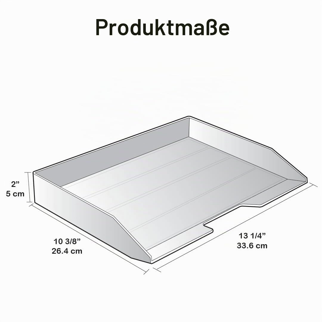 Acrimet Stapelbare Briefablage im Querformat, Büro-Organizer für Papier und Dokumente im A4-Format, Robuster Kunststoff (Farbe Violett) (1 Stück)