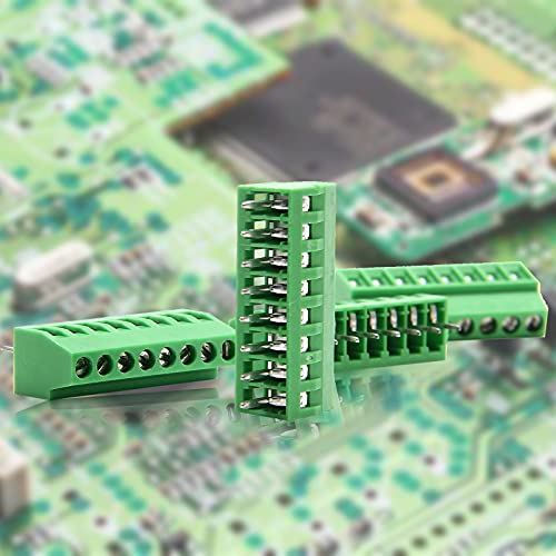 Qjaiune Bloco de Terminais de Pcb de 8 Pinos e Passo de 2,54 Mm, Conector de Terminal de Parafuso de