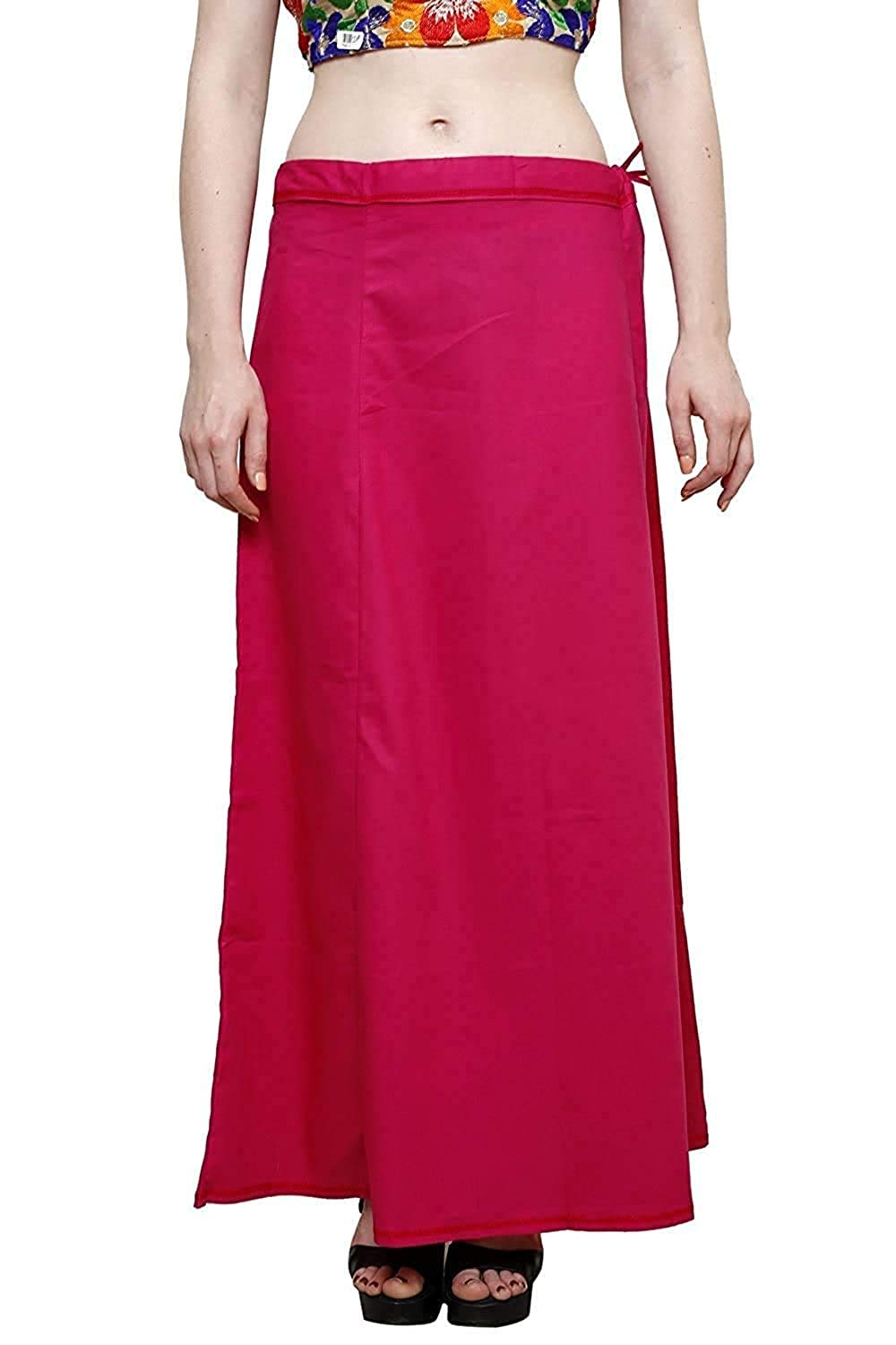 khushi SUSHILA Girl Women's Royal Cotton Readymade Petticoat for Saree (SIZE-LARGE)COLOR-DARK PINK-picture-12