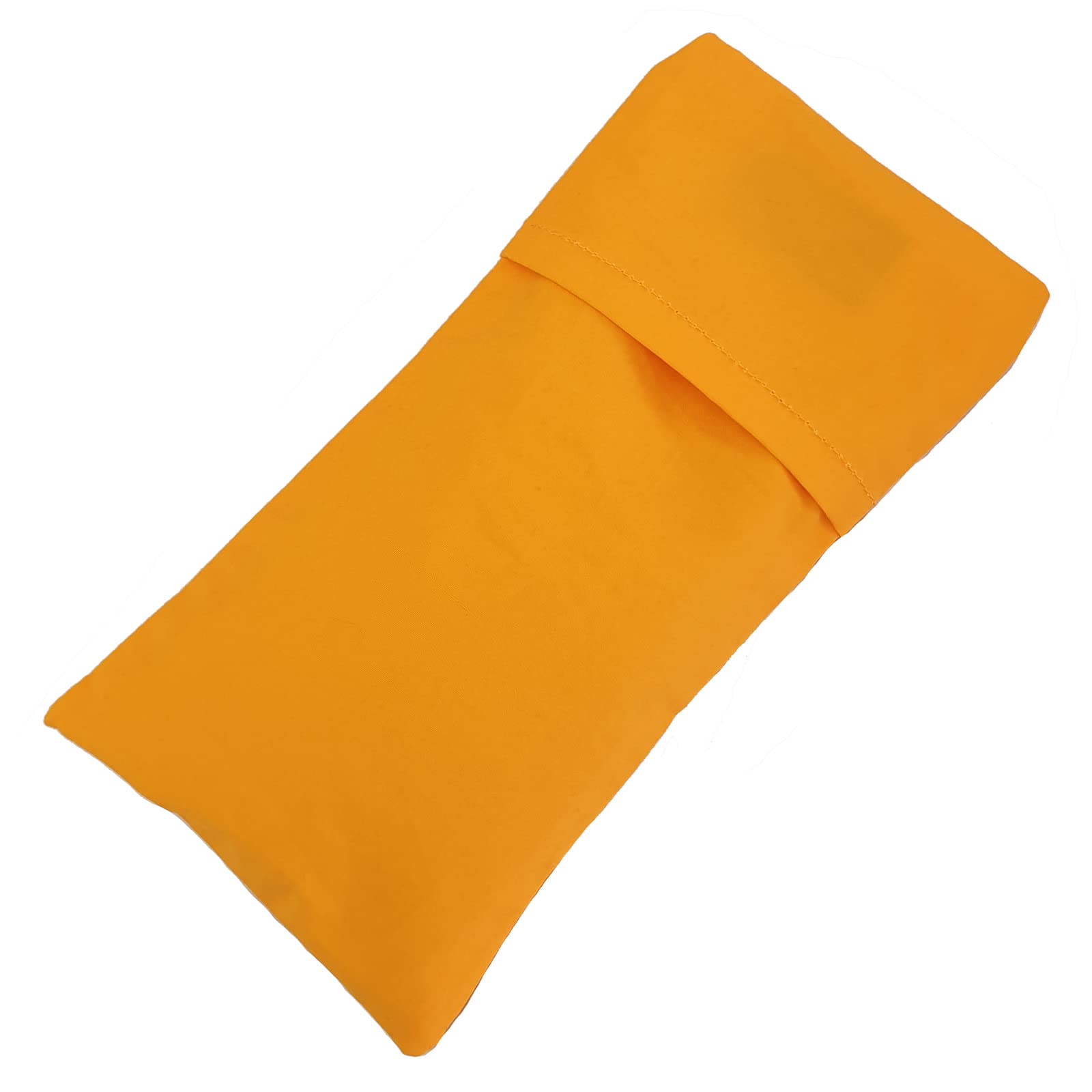 Ruth White Yoga Products Plain Classic Cotton Eye Pillow filled with Flaxseeds and a hint of Lavender (Saffron Yellow)