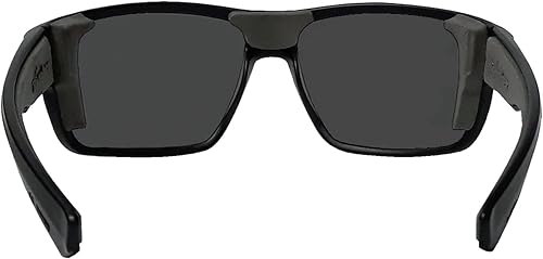Miniatura 4 de BOMBER Gafas de sol de seguridad para hombre, marco negro mate con lente de seguridad de humo, forro de espuma antideslizante, cumple con ANSI z87+