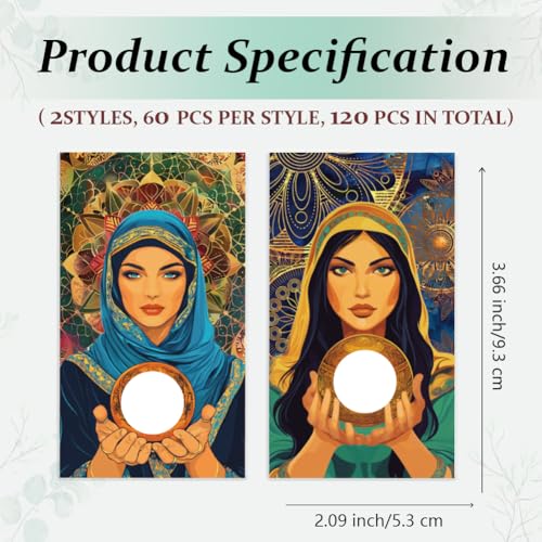 Image of PLIGREAT 120 Pack Divination Style Scratch Off Cards Fortune Teller DIY Make Your Own Scratch Cards with Stickers Scratch to Win Cards DIY Coupon Cards for Small Business Promotion Party Supplies