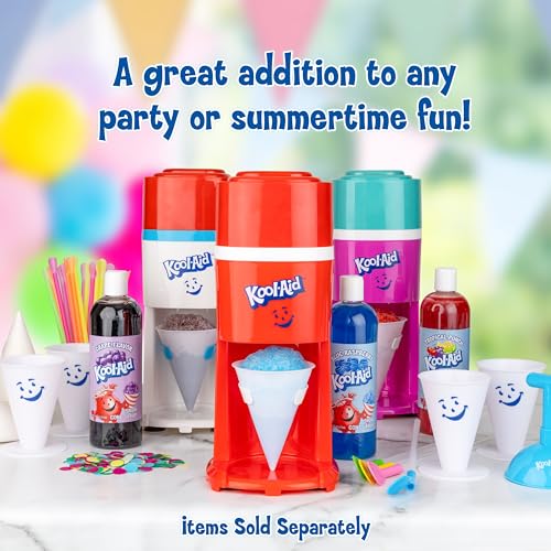 Kool-Aid Shave Ice and Snow Cone Machine, Multi-Use Ice Shaver for Frozen Treats, Slushies, Snow Cones, and More – Reusable Cup and Ice Mold, Stainless Steel Blades – Sharkleberry - image 9