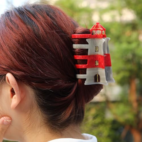 Personalized Navigation Lighthouse Hair Claw Clip for Mother Day Gift Holiday Accessories 1 Piece