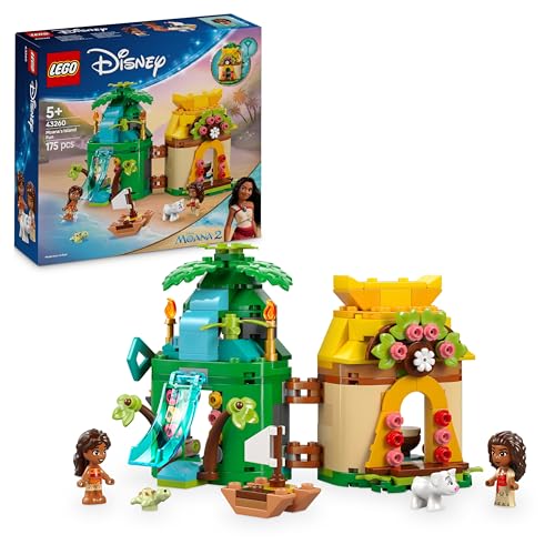 LEGO ǀ Disney Vaiana 2: Vaianas Inselspaß - Spielzeug mit 2 Minifiguren, einem Spielhaus, Einer Wasserrutsche & Zubehör – Kinder Spielset - Geburtstagsgeschenk für Mädchen ab 5 Jahren – 43260