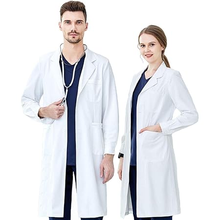 plus size white lab coat
