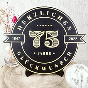 75 Geburtstag Frauen/Männer – Holzscheibe mit eigenem Text – Geburtstag 75, 75. Geburtstag Männer Geschenk 75…