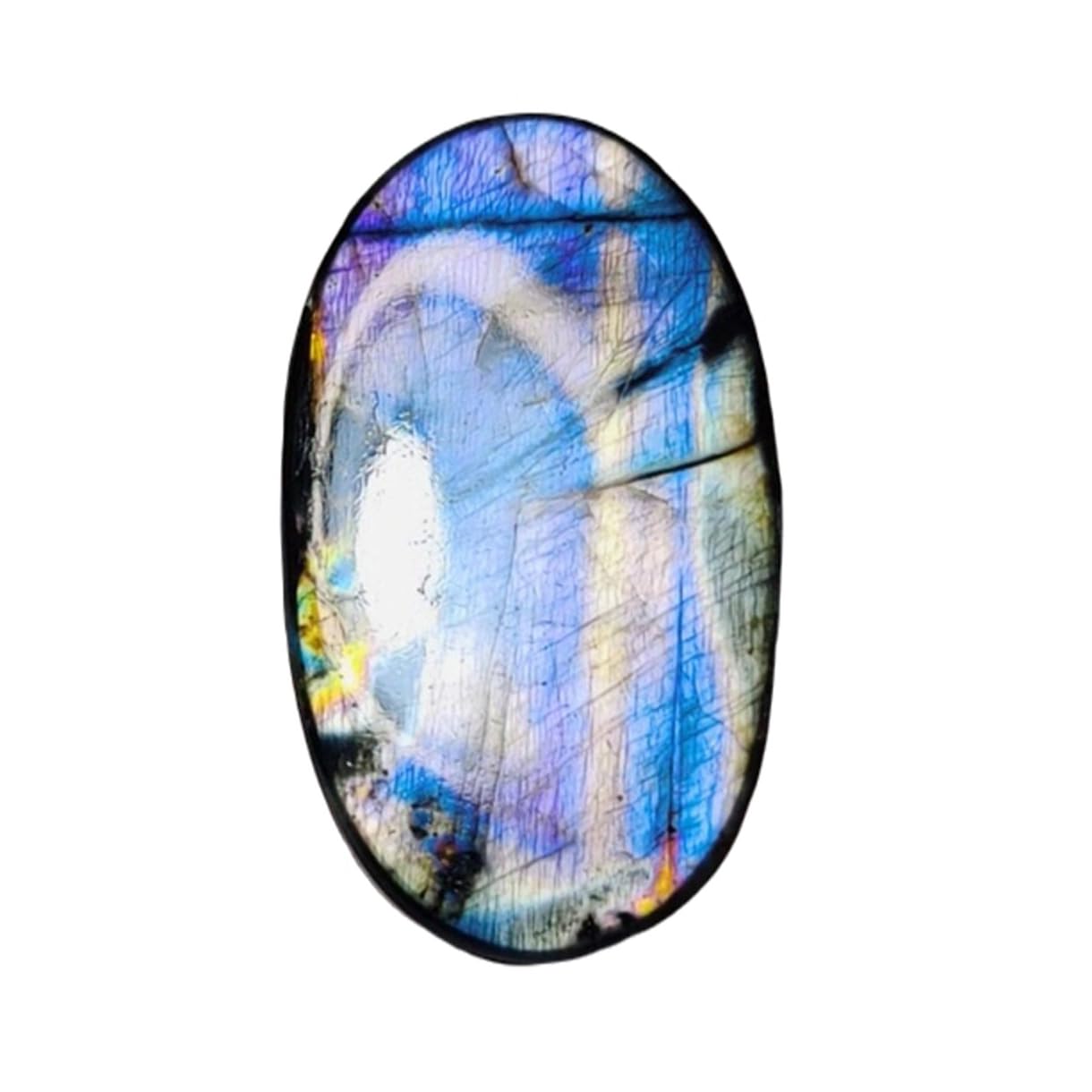 Cabochon labradorite violette rare de 56mm pour bijoux d'exception