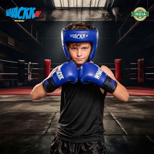 Image of WHACKK Junior Boxing Kit Blue | Boxing Set for Kids & Beginners | Lightweight Training Kit for Home Practice, Fitness & Self-Defence, Boys & Girls