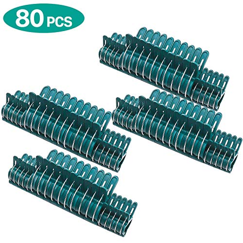 GREMAG Pflanzen Clips,Stabile Clips Pflanzenklammern gefederte Pflanzenclips Tomatenclips Orchideenclips 80 Stück Pflanzen Sicherung Unterstützt Einzupflanzen Rosenbögen Rankhilfen
