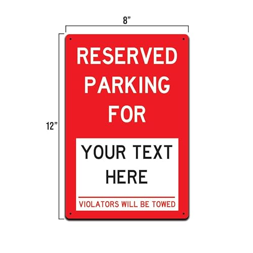 image for ArkWisdom Reserved Parking Sign, Personalized Text - Premium Aluminum,