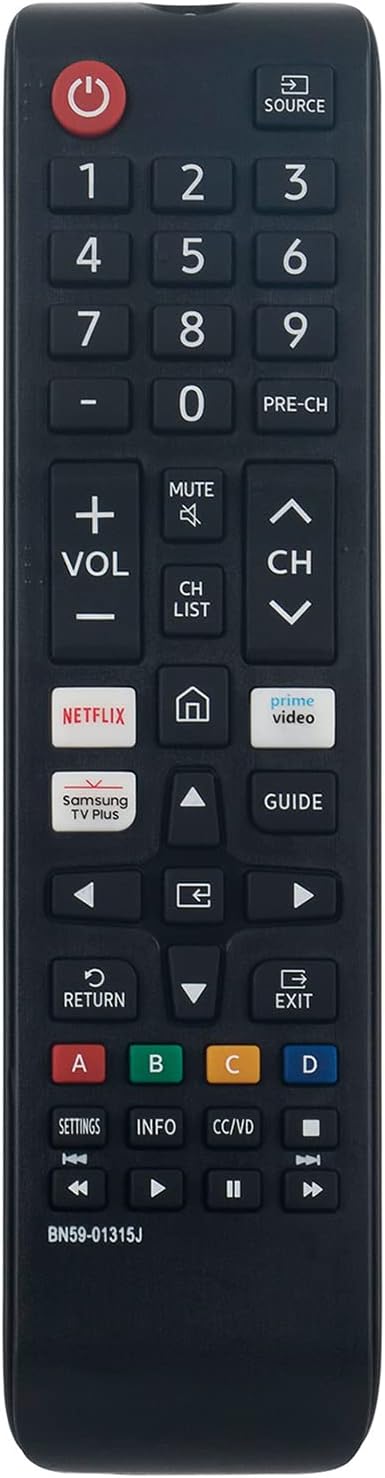 BN59-01315J BN5901315J Replaced Remote Control Fit for Samsung TV UN58TU700DF UN50TU7000FXZC UN65TU7000FXZC UN75TU7000FXZA UN43TU7000FXZA UN75TU7000FXZC UN58TU7000FXZC UN43TU7000FXZC