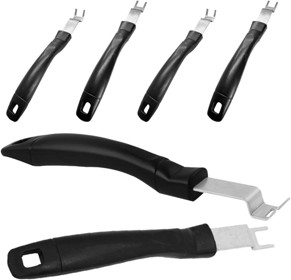 UPKOCH 6pcs Stainless Steel Grate Lifter Set with Nonslip Nylon Handles