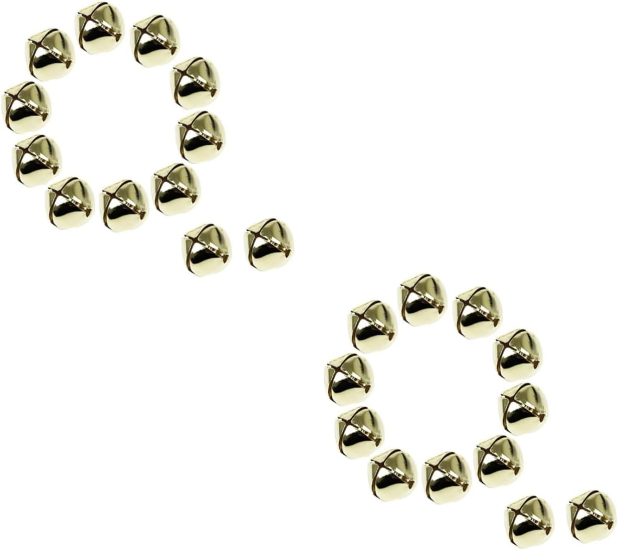Didiseaon 2sets DIY Craft Christmas Bells Cross Shape Jingle Bells Hanging Ornaments for Home Decor 12pcs*2