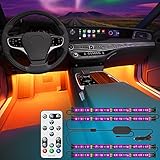 Govee Car Interior Lights, Led Lights for Car with Remote and Control Box, 2 Lines Design RGB Car Interior LED Light with 32 Colors, Music Sync for Various Car, DC 12V