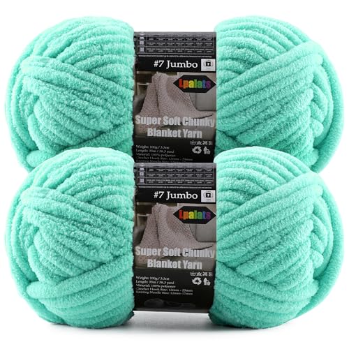 2-Pack Super Soft Chunky Yarn for Crocheting Blankets - 7oz/76.4yd