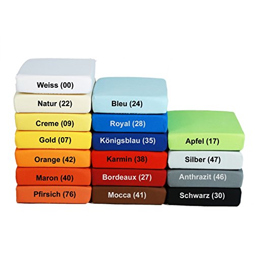 KIRSTEN BALK Wasserbetten Jersey Stretch Spannbetttuch 180-200x200-220 cm - hochwertiges Spannbettlaken für Matratzen, Farbe:KiBa_Weiss_00