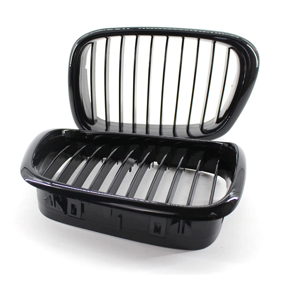 Lot De 2 Calandres Avant BMW E39 1997-2003 – Chrome/Noir ABS – Gauche & Droite – Look Sportif Aggressif 51137005837 & 51137005838