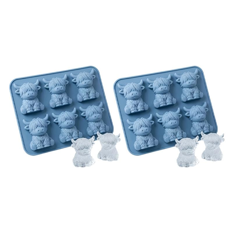 Mini molde para hielo vaca Highland azul miniatura 5