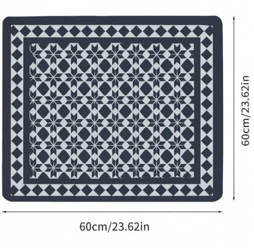 Image of Homecloud Washing Machine Mats for Top of Washer, Washing Machine Protective Mats, Dish Drying Mat, Non-slip Waterproof Washer Dryer Dust Cover Mat for Laundry & Kitchen (60cm x 60cm) (Black)