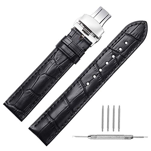 Watch Band Leather Strap Replacement 14mm 16mm 18mm 19mm 20mm 21mm 22mm 24mm Calf Wrist Watchband Deployment Buckle Deployant Clasp CHIMAERA