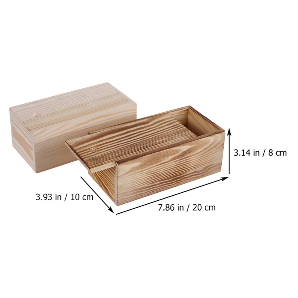ibasenice 4 Piezas Joyero de Madera Pequeño para Relojes y Collares, Gran