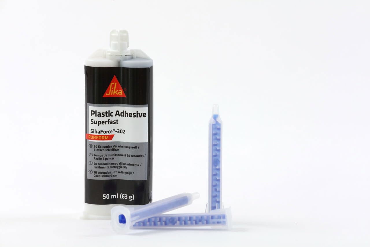 Sika SikaForce 302 Colle 2K pour plastique, par exemple, 50 ml, noire