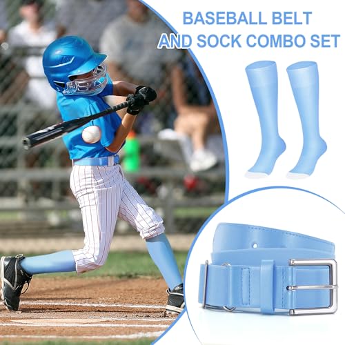 XZQTIVE Baseball Socks and Belt Combo Set Adjustable Softball Socks and Belt for Youth Adult2
