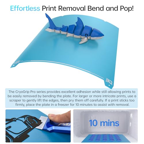Image of BIQU CryoGrip Pro Frostbite for K1 MAX 3D Printers 310x315mm Cold Build Plate Room Temperature Print Double Sided Upgrade Plate Removable Surface Platform
