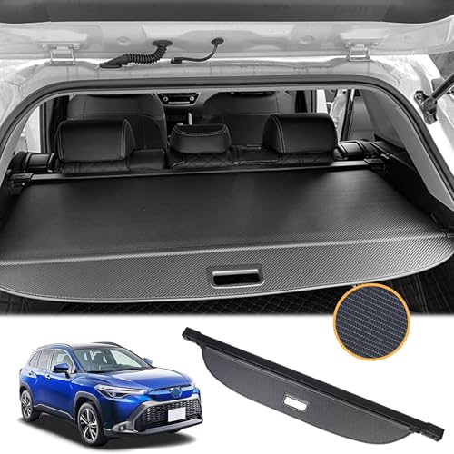 【Xpang】新型 トヨタ カローラクロスに適用ト ノカバー ロールシェード プライバシー保護ドレスアップ ハリ耐高温 荷室整理 断熱 遮光 PVC材質 撥水性 盗難防止 取付簡単 ドレスアップ、ノカバー ロールシェード プライバシー保護 盗難防止 上質な車内空間に 防水 取っ手あり、Corolla Cross 2021年9月~現行 (Corolla Crossに適用)の画像
