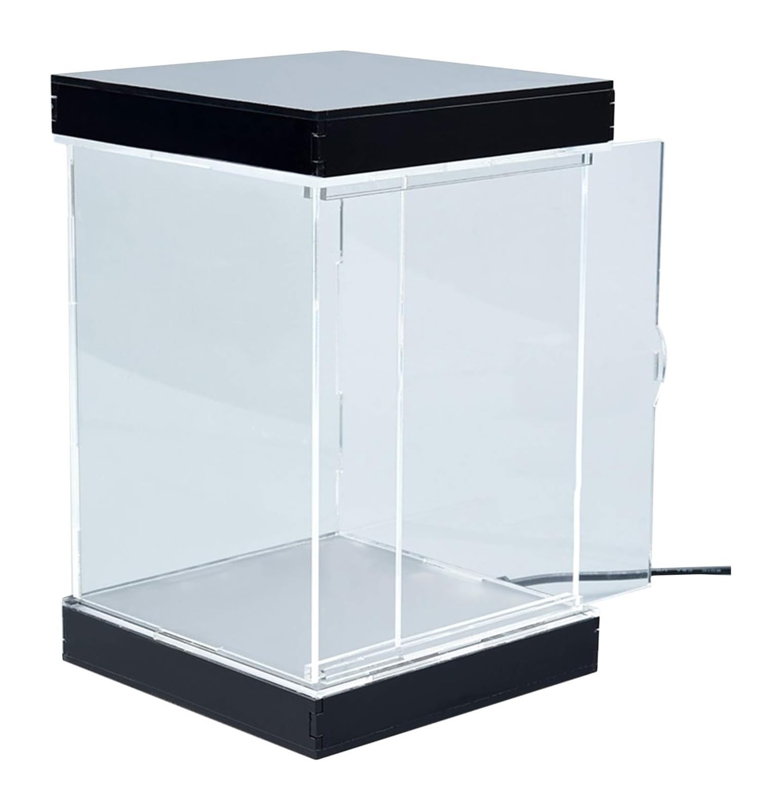 Acrylic Storage Display Case, Transparent Acrylic Display Case Sliding Doors Multiple Sizes(15x15x25CM)