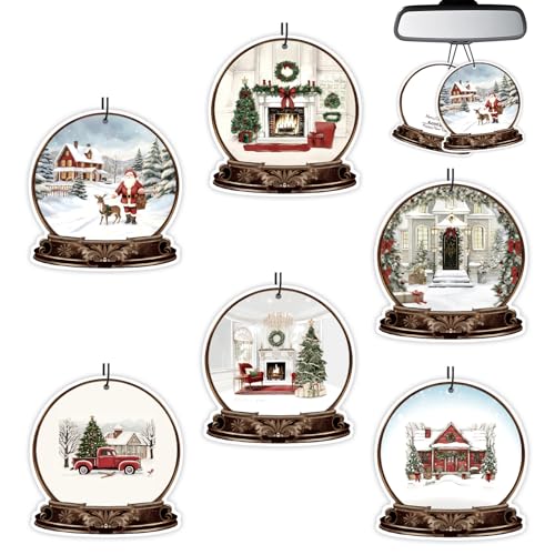 KUNGKIC 6PCS Christmas Air Fresheners Hanging Paper Fragrance...